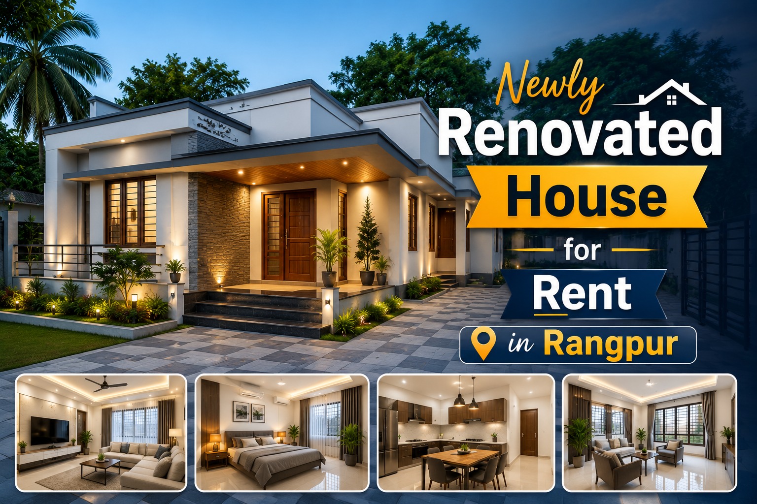 Newly Renovated House for Rent in Rangpur