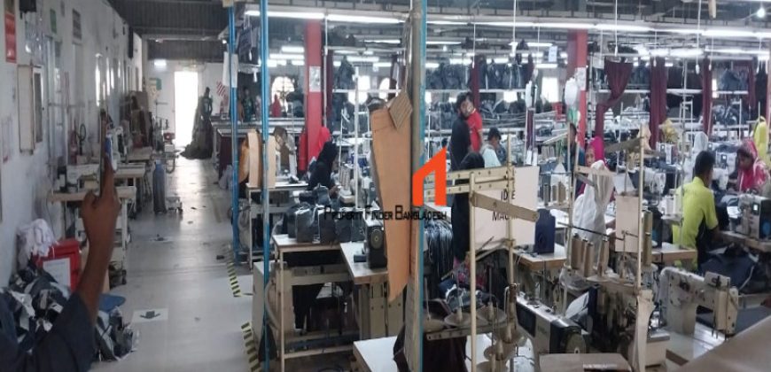 1,24,000 sft Factory Shed with 2,00,000 sft Open Land for Rent in Zirabo, Ashulia